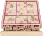 Respicefinem Wooden Chess Game with Consecutive Numbers for Children Logical Training Educational Gaming Made of Beech Wood Helps Develop Logical Thinking Attention and Enjoy
