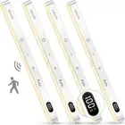 3000K Closet Lights Motion Sensored, Battery Display, 60 LED Touch Light Bar, Mo