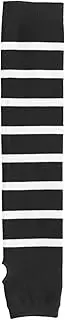 [SPORT-TEK] Striped Arm Socks. STA03 Black/ White S/M