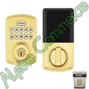 *1-Set* Powerbolt 250 Keypad Deadbolt Electronic Polished Brass 992500-001