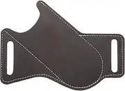 uxcell Knife Sheath 6.14" x 4.61" Genuine Leather Carry Folding Knife Sheath for Outdoors Climbing Camping Cycling and Hiking, Brown