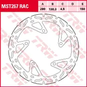 TRW Lucas Brake disc MST267RAC,rigid