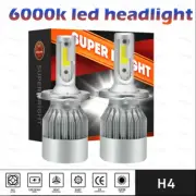 H4 9003 LED Headlights Bulbs Conversion Kit High Low Beam 60W 6000K White (for: Smart)