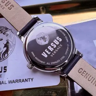 VERSUS VERSACE手錶, 女錶 34mm 銀圓形精鋼錶殼 黑色中二針顯示, V元素錶面款 VV00386