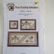 Plum Pudding Needleart Cross Stitch Pattern Chart OLD LACE