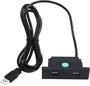 Recessed USB Power Strip Outlet, Dual USB Ports Charging Grommet Couch Charger Station with 2.5 Meter Cable for Digital Cameras Mobile Devices Home Bedside