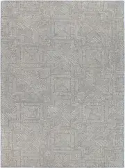 Sophia Geometric Charcoal Wool Rug