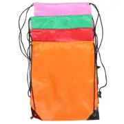 4 Pcs Draw String Backpack Small Gym Bag Waterproof Drawstring Child Travel