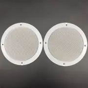 2- 5" Speaker White Cover Grill For Car Audio DJ PA Speaker ABS Frame Metal Mesh