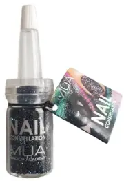NAIL ART Black + Light Blue Micro Bead Caviar MUA 14g Constellation LIBRA