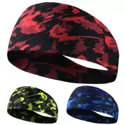 Men Elastic Camouflage Sports Headband Running Cycling Gym Yoga Head Hair Band