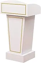 Presentation Podium, Podium Stand Podium Wood Stand for Churches, Reception Desk with Spacious Drawer for Office, Hotels, School, Seminars, Weddings, and Classrooms (Color:White) (Color : Red)(White)