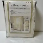 Allen + Roth 84-in Holly Ivory Light Filtering Tie Top Single Curtain Panel