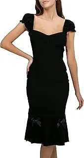 [Pin Up Doll] Flirty Wiggle Dress, On or Off The Shoulder, Has Stretch to Walk Easier