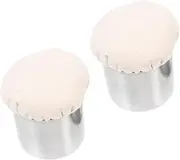 NOLITOY 2 Pack Stainless Steel Oil Wiper Baking Cooking Kitchen Brush Spreading Pancake Oil Mop