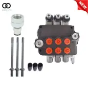 Hydraulic Monoblock Double Acting Control Valve 3Spool 21GPM SAE with conversion
