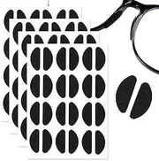 JJUNW 48 Pcs Nose Pads for Glasses, Adhesive Soft Non-Slip Eyeglass Nose Pads Soft Pads, 1mm and 1.5mm Black Replacement Nose Pads Eyeglass Nose Guards for Sunglasses, Student Eyeglasses(Black)