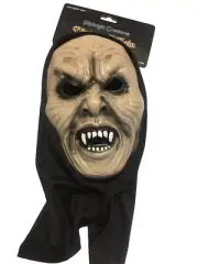 Vintage Villain Hooded Shroud Vampire Creature Drac Mask Adult Halloween Costume