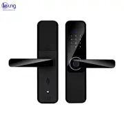 ✅ Tuya Smart Door Lock Fingerprint, Keyless Entry Door Swipe Card Lock w/ Handle