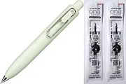 Uni Gel Ballpoint Pen 0.38mm + Gel Ink Ballpoint Pen Refill 0.38 Black Set of 2 (Hakka)