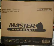 MASTER AIRBRUSH Gravity Dual-Action SET Air Compressor Primary Colors Paint set