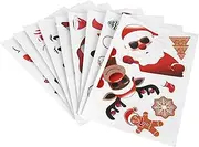 XIASABA 9PCS Santa Claus Snowman Elk Pattern Refrigerator Wall Cup Car Decorative Stickers for Christmas Decorations Adding Special Touch to Festive Season