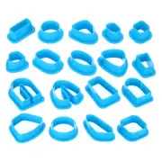 Polymer Clay Cutters,18 Pcs Clay Cutters Polymer Clay Earrings Kit Mini,Blue