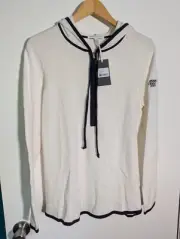 NWT WOMEN'S FAIRWAY & GREENE LARA 1/2 ZIP HOODIE, SIZE: L, COLOR: PEARL (J526)