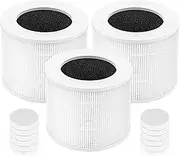 LEVOIT Core Mini Replacement Filter Compatible With Core Mini-P Air Purifier, 3-IN-1 H13 True HEPA Air Filter, 3 Pack With 10 Pack Aroma Pads