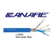 Canare L-4E6S Star Quad Mic Cable, Blue – Per 10 foot length, bulk