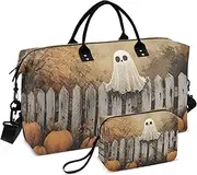 [ZRYSMY] Duffel Bag for Traveling, Gothic Spirit Fence Travel Bag Gym Bag, with Multiple Interior Pockets Shoulder Weekender Bag for Women Men with Toiletry Bag 20.5L x 1.9W x 13.8H, Multi-Colored, one