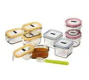Glasslock 9 Piece Baby Food Container Set With Lids