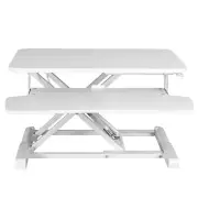 VIVO White 26" Height Adjustable Standing Desk Monitor Riser Sit Stand Tabletop