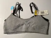 Hanes Girl Pull Over Seamless Wire Free Gray/Black 2-Pack Size Small