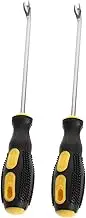 Angoily 2pcs Staple Tack Puller Upholstery Stripped Screw Remover Plumbers Nail Pullers Paper Clip Remover Slide Hammer Puller Pin Puller Screwdriver Flat Pry Bar Nail Puller Tool Steel
