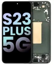 Original Samsung Galaxy S23 Plus 5G OLED Display Screen Green Frame Service Pack