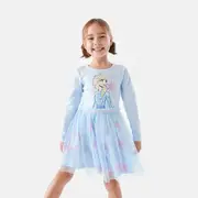 Long Sleeve Frozen License Elsa Tutu Dress