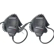 2PCS Baofeng Microphone PTT Speaker Mic For Kenwood BAOFENG UV-5R 5R+ TYT WOUXUN