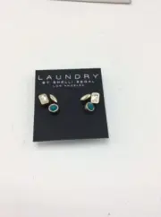 $25 Laundry By Shelli Segal geo stone stud earrings set of three E123