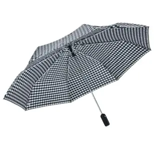【rainstory】黑白格紋抗UV雙人自動傘