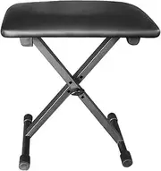 SHANGLIN Piano Bench X-Style Keyboard Bench Adjustable Height, Padded Keyboard Stool Chair Seat for Electronic Keyboards & Digital Pianos Black