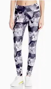 NWT $88 Women Adidas Yoga Running Printed Leggings Climalite XL Multicolor Black