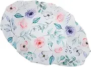 IWOWHERO Crib Sheet Cover for Bassinet Soft Cotton Fitted Sheet Breathable Comfortable for Standard Mattresses Friendly Durable Flower Pattern Design