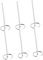 UPKOCH 6Pcs Stainless Steel BBQ Skewers Vertical Design for Air Fryer Grill Reusable Barbecue Skewers for Meat Seafood Veggies for Family Dinners Outdoor Bbqs
