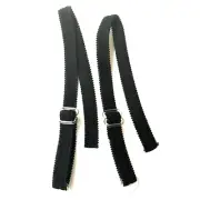 Bra Strap Replacement Plush Back 3/8" Matte Elastic 12-1/2" Black 3 Pairs SS33