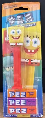 PEZ *SpongeBob SquarePants Smiling & Tie - Red Stem* Carded (2014) Retired!