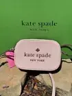 Kate Spade Glitter On Pink Leather Camera Bag Crossbody