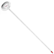 Compost Soil Thermometer 20 Inch 50 cm Length Premium Food Grade Stainless Steel Metal Measuring Probe Detector silver