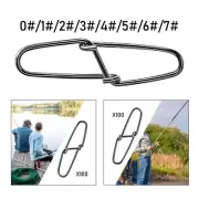 100x Fishing Snap Hooks Fishing Lure Clips Quick Change Fishing Clips Bass