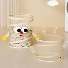 With Lid Storage Box Portable Storage Basket Cute Dirty Laundry Basket Toy